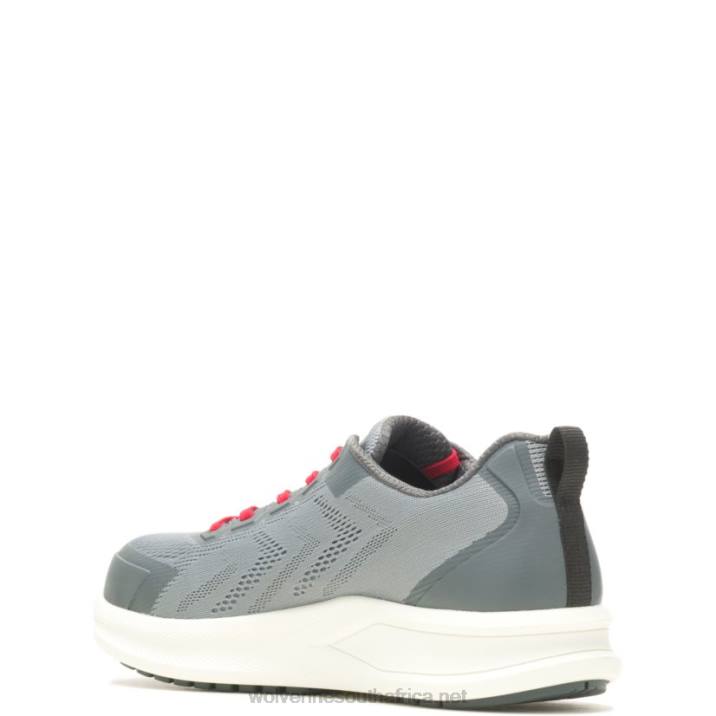 Men Bolt DuraShocks Knit CarbonMax Work Shoe VZRN100 Grey/Red Wolverine - Image 3
