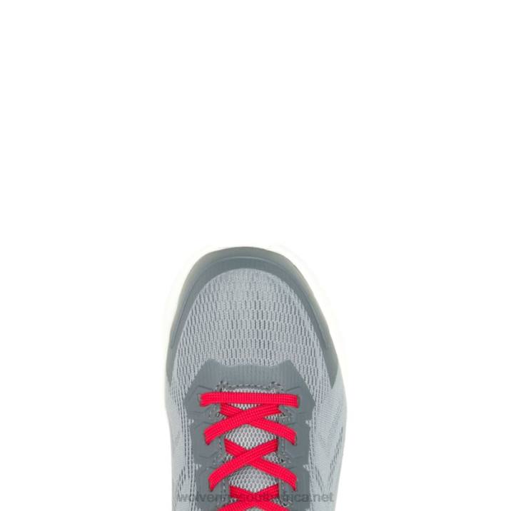 Men Bolt DuraShocks Knit CarbonMax Work Shoe VZRN100 Grey/Red Wolverine - Image 5