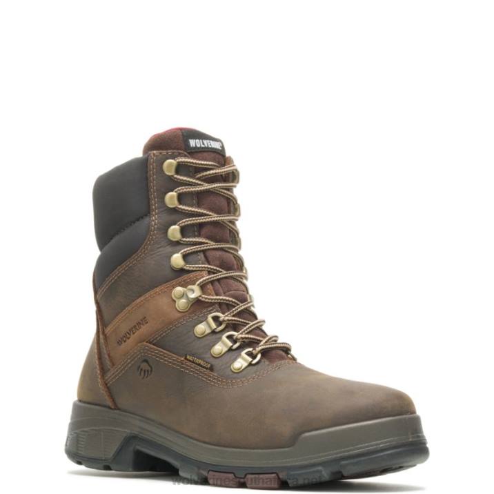 Men Cabor EPX Waterproof Composite Toe 8" Work Boot VZRN33 Dark Brown Wolverine - Image 2