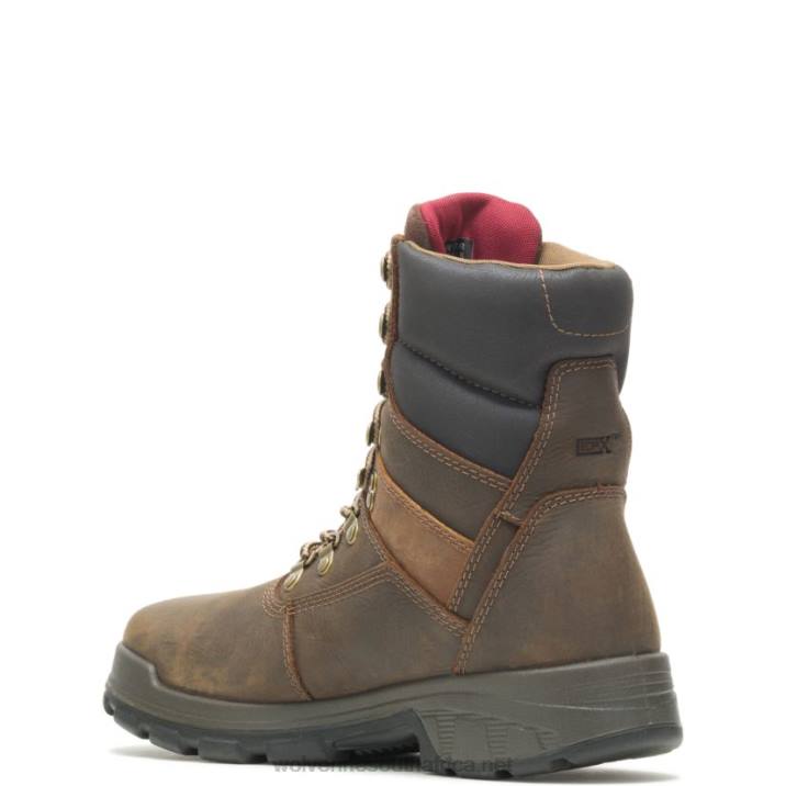 Men Cabor EPX Waterproof Composite Toe 8" Work Boot VZRN33 Dark Brown Wolverine - Image 3