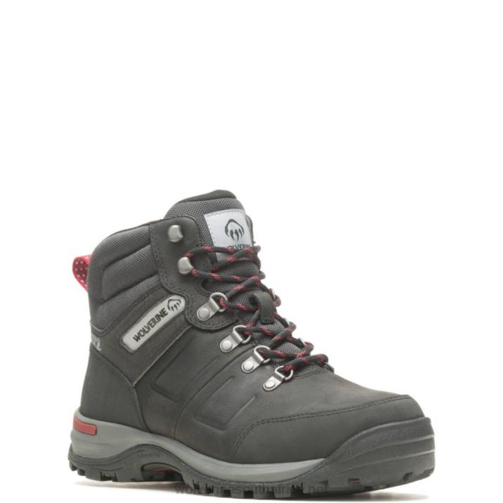 Men Chisel 6" Steel-Toe Work Boot VZRN87 Black Wolverine - Image 2