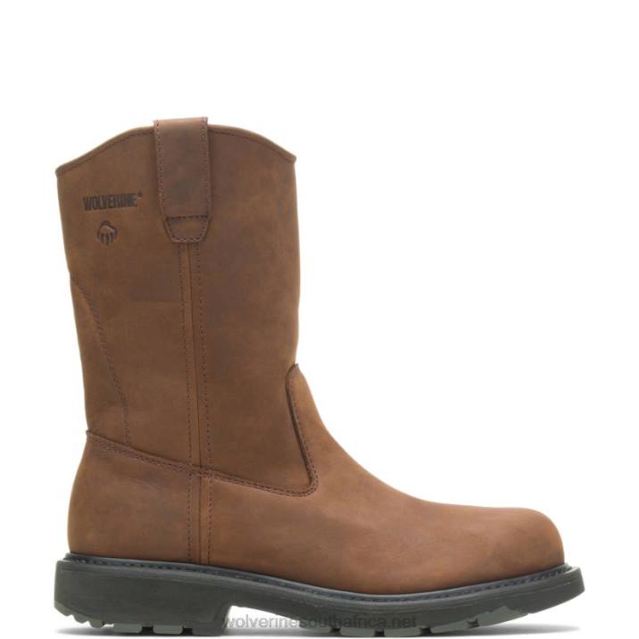 Men DD Work Steel Toe Wellington VZRN56 Dark Brown Wolverine - Image 1