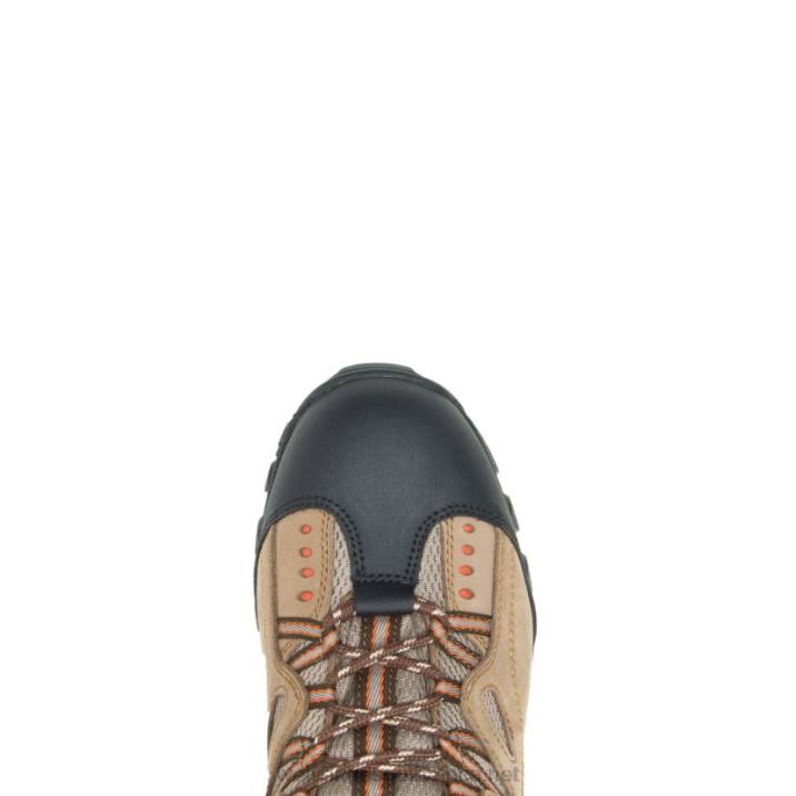Men Durant Waterproof Steel-Toe Work Boot VZRN108 Light Brown/Orange Wolverine - Image 5