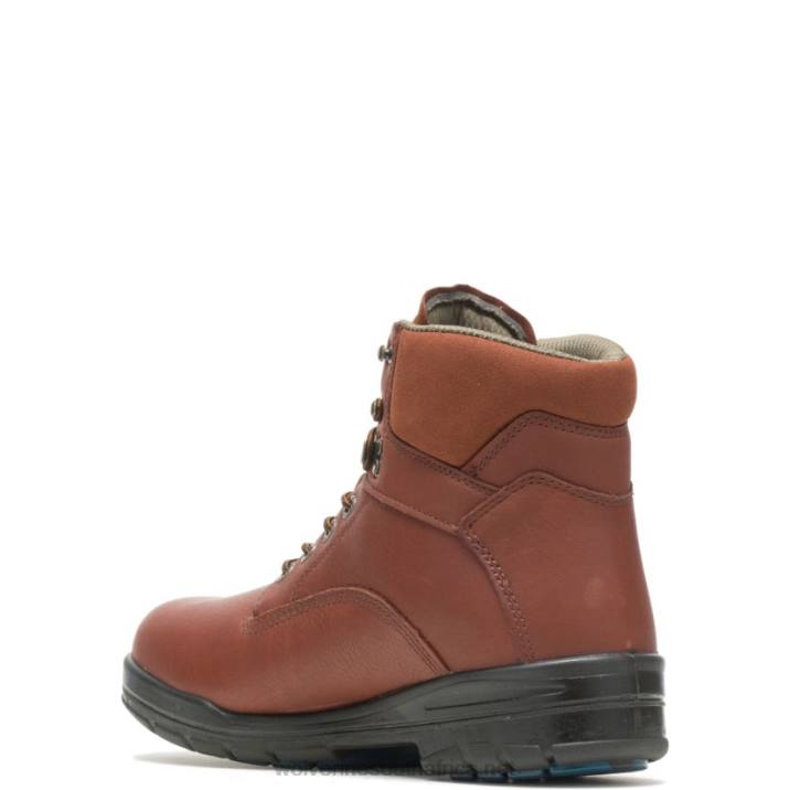 Men DuraShocks SR Steel-Toe Direct-Attach 6" Work Boot VZRN1 Brown Wolverine - Image 3