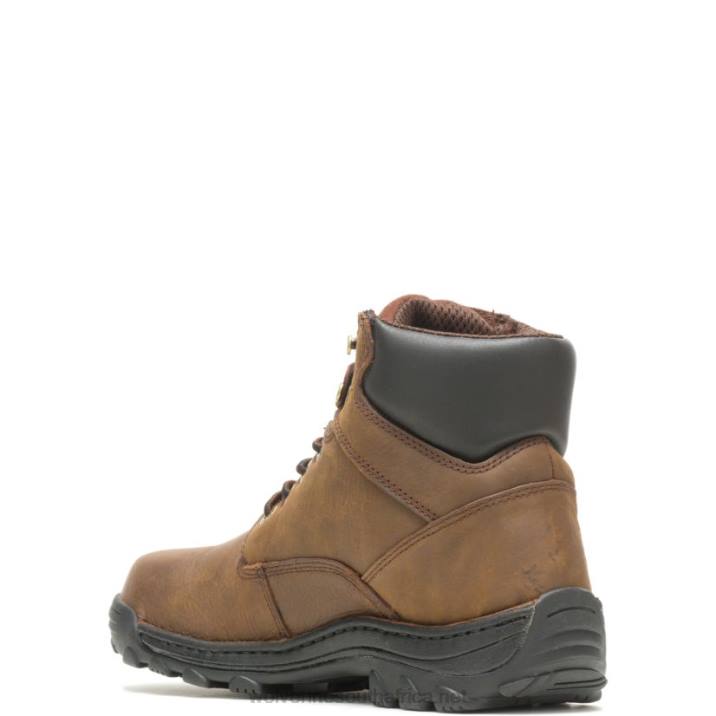 Men Durbin Waterproof 6" Steel-Toe Work Boot VZRN140 Brown Wolverine - Image 3