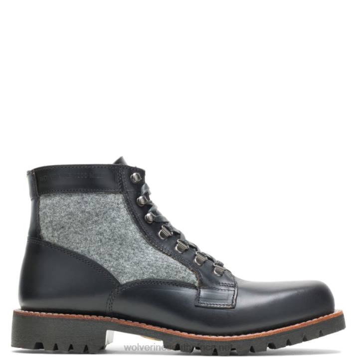 men_faribault_x_1000_mile_plain_toe_rugged_boot_vzrn223_black_grey_wolverine.jpg Men Faribault x 1000 Mile Plain-Toe Rugged Boot VZRN223 Black/Grey Wolverine - Image 1