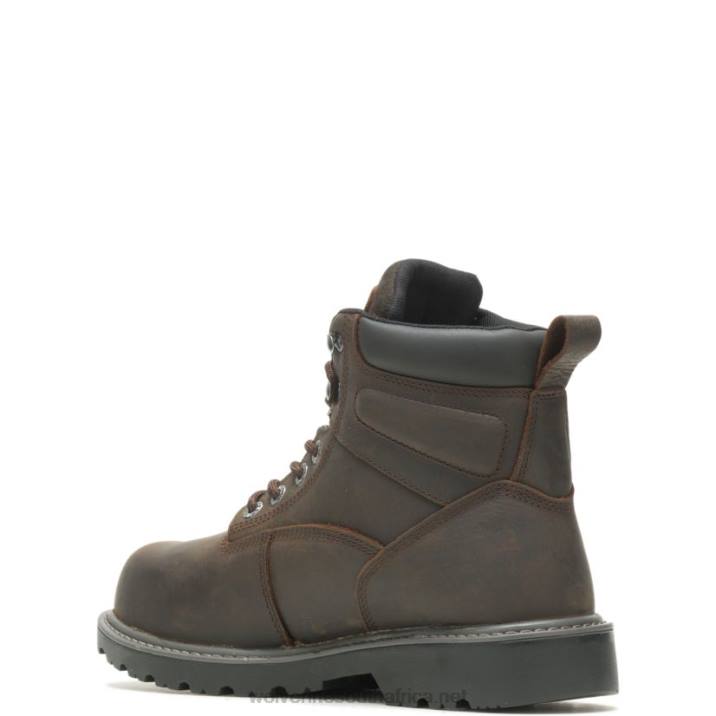 Men Floorhand Insulated 6" Steel-Toe Work Boot VZRN54 Dark Brown Wolverine - Image 3
