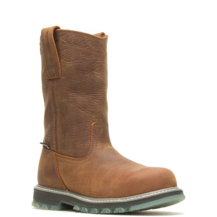 Men Floorhand LX Steel Toe Wellington Work Boot VZRN144 Sudan Brown Wolverine - Image 2