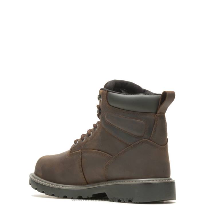 Men Floorhand Met-Guard 6" Steel-Toe Work Boot VZRN73 Dark Brown Wolverine - Image 3