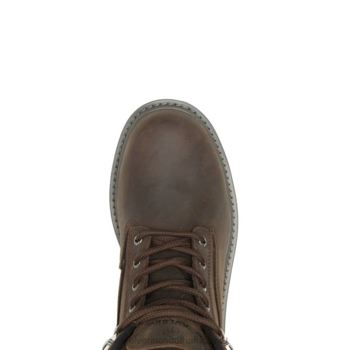 Men Floorhand Met-Guard 6" Steel-Toe Work Boot VZRN73 Dark Brown Wolverine - Image 5