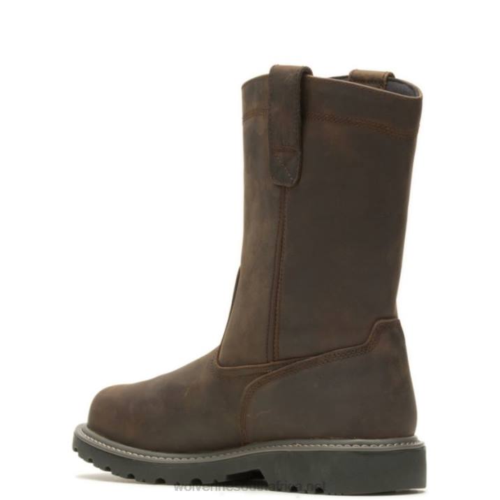 Men Floorhand Met-Guard Steel-Toe Wellington Work Boot VZRN150 Dark Brown Wolverine - Image 3