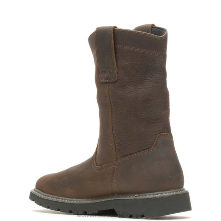 Men Floorhand Square-Toe Steel-Toe Wellington Work Boot VZRN90 Dark Brown Wolverine - Image 3