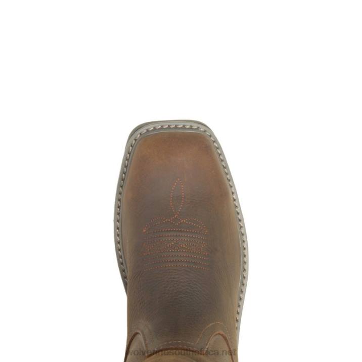 Men Floorhand Square-Toe Steel-Toe Wellington Work Boot VZRN90 Dark Brown Wolverine - Image 5