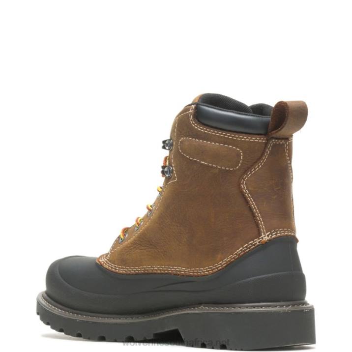Men Floorhand Swamp 6" Steel-Toe Work Boot VZRN97 Dark Brown Wolverine - Image 3