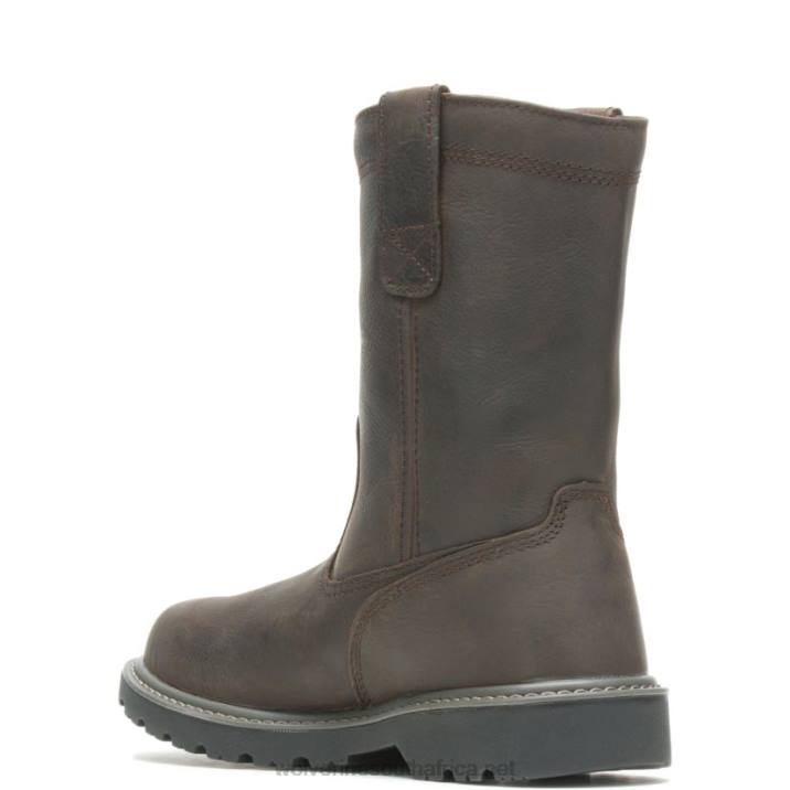 Men Floorhand Waterproof Steel-Toe 10" Wellington VZRN46 Dark Brown Wolverine - Image 3