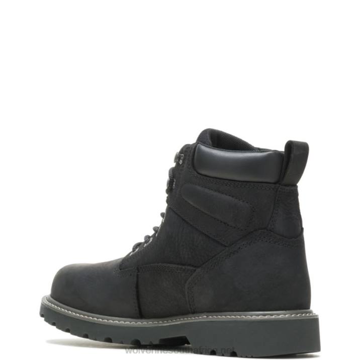 Men Floorhand Waterproof Steel-Toe 6" Work Boot VZRN12 Black Wolverine - Image 3