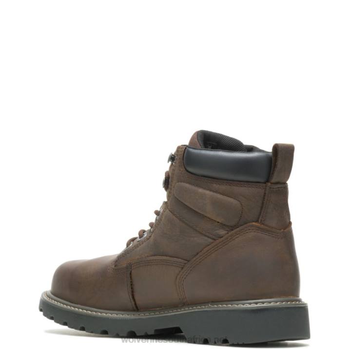 Men Floorhand Waterproof Steel-Toe 6" Work Boot VZRN13 Dark Brown Wolverine - Image 3