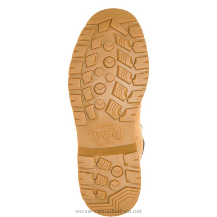 Men Floorhand Waterproof Steel-Toe 6" Work Boot VZRN14 Wheat Wolverine - Image 4