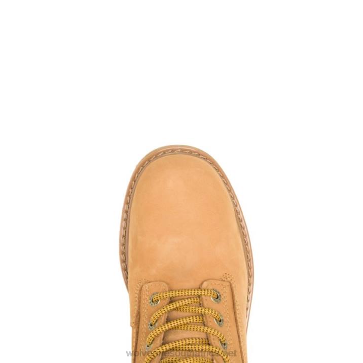 Men Floorhand Waterproof Steel-Toe 6" Work Boot VZRN14 Wheat Wolverine - Image 5