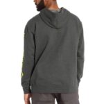 Men Graphic Hoody- Sleeve Logo VZRN233 Onyx Heather Wolverine - Image 4