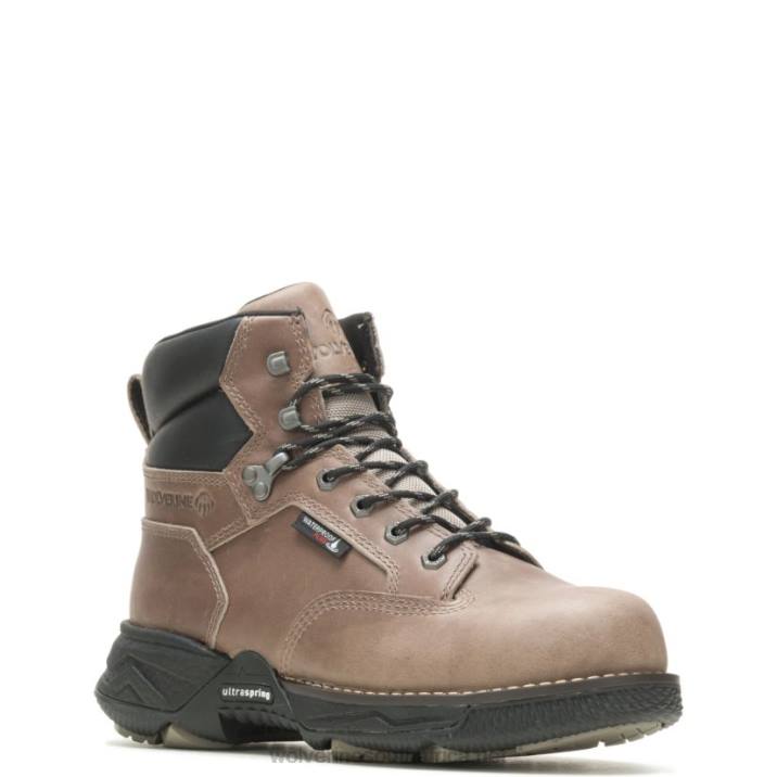 Men Hellcat Fuse DuraShocks UltraSpring 6" CarbonMax Work Boot VZRN52 Taupe Wolverine - Image 2