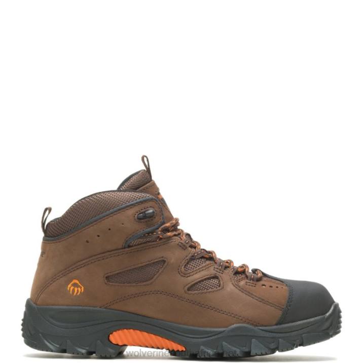 Men Hudson Steel-Toe Work Boot VZRN89 Dark Brown/Black Wolverine - Image 1