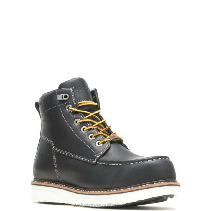 Men I-90 DuraShocks Moc-Toe CarbonMAX 6" Work Boot VZRN146 Black/White Wolverine - Image 2