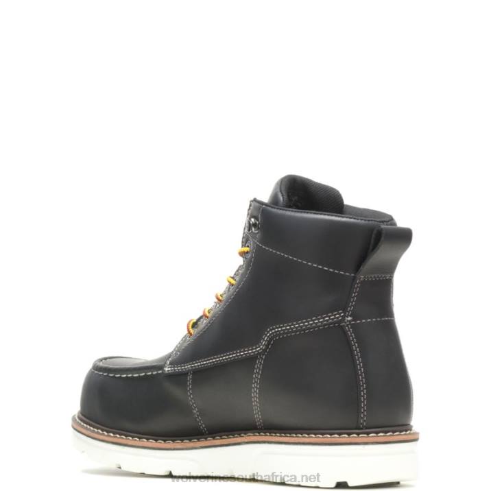 Men I-90 DuraShocks Moc-Toe CarbonMAX 6" Work Boot VZRN146 Black/White Wolverine - Image 3