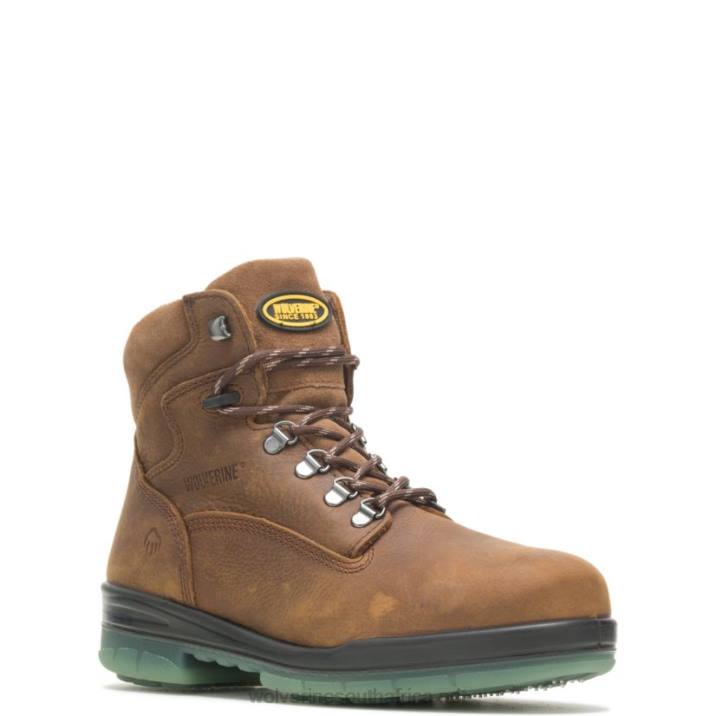Men I-90 DuraShocks Waterproof Insulated Steel Toe 6" Work Boot VZRN18 Brown Wolverine - Image 2