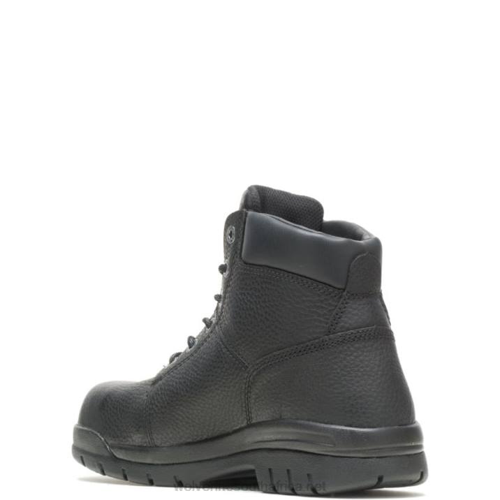 Men Marquette Steel-Toe 6" Work Boot VZRN84 Black Wolverine - Image 3