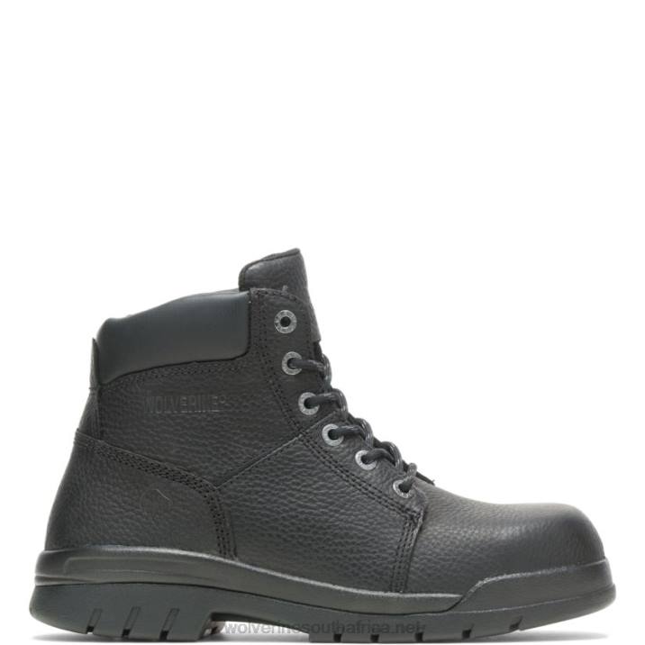 Men Marquette Steel-Toe 6" Work Boot VZRN84 Black Wolverine - Image 1