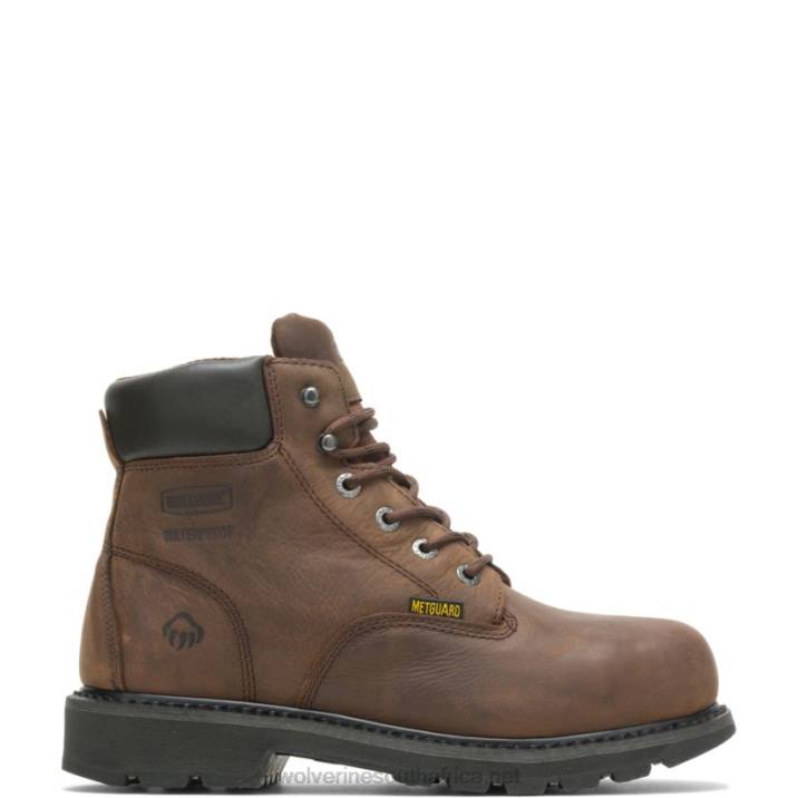 Men McKay Waterproof Steel-Toe 6 Work Boot VZRN50 Brown Wolverine - Image 1