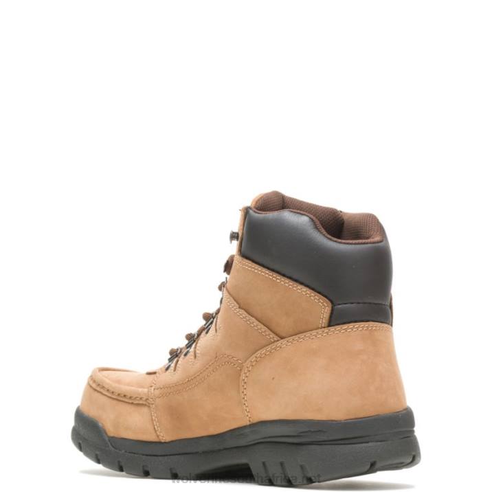 Men Potomac English Moc Steel-Toe 6" Work Boot VZRN127 Brown Wolverine - Image 3