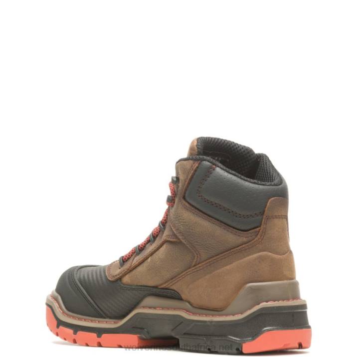 Men Raider DuraShocks Shield 6" CarbonMax Work Boot VZRN121 Dark Brown Wolverine - Image 3