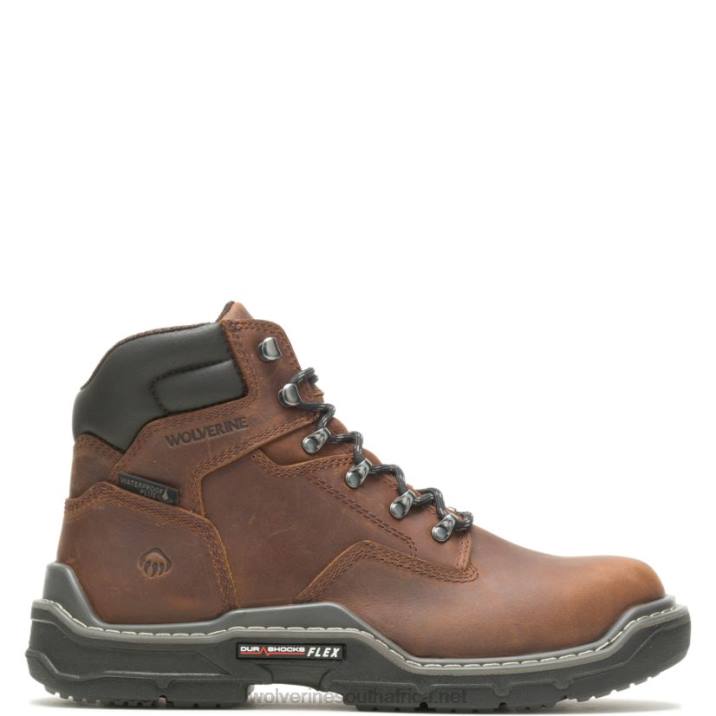 Men Raider DuraShocks Waterproof 6" CarbonMAX Work Boot VZRN44 Peanut Wolverine - Image 1