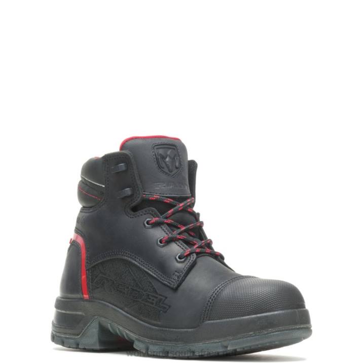 Men Ram Trucks Collection - Rebel Safety Toe Work Boot VZRN119 Black/Red Wolverine - Image 2