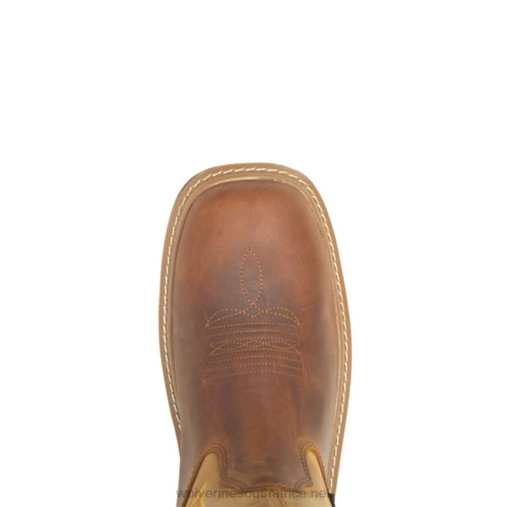 Men Rancher DuraShocks CarbonMax Wellington Work Boot VZRN124 Tobacco/Gold Wolverine - Image 5