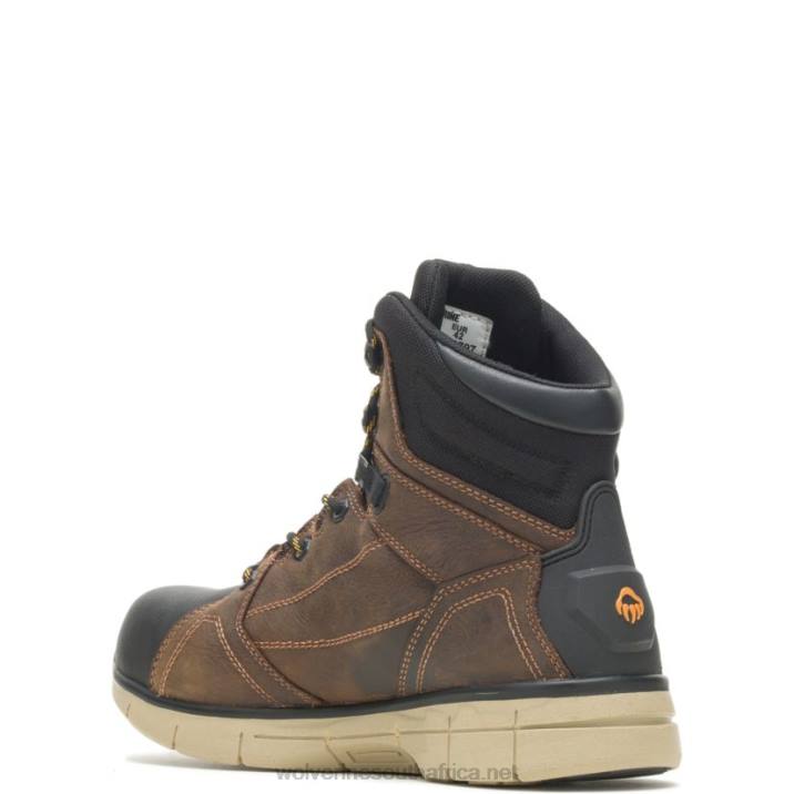 Men Rigger EPX CarbonMAX Safety Toe 6" Boot VZRN57 Summer Brown Wolverine - Image 3