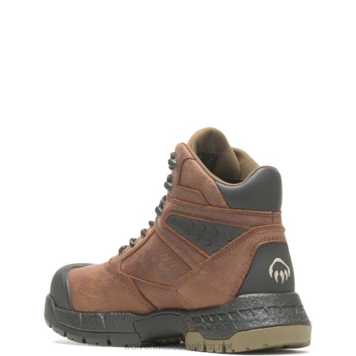 Men Rush UltraSpring 6" CarbonMax Work Boot VZRN135 Brown Wolverine - Image 3