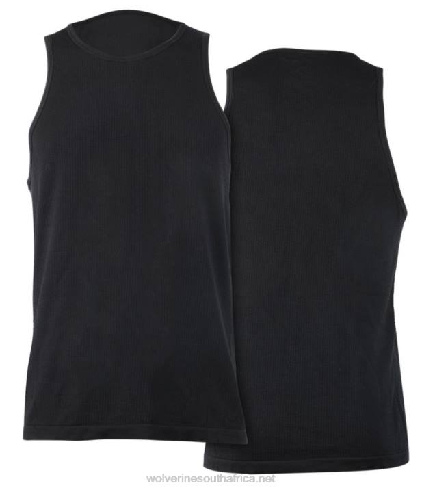men_seamless_rib_tank_vzrn303_black_wolverine.jpg Men Seamless Rib Tank VZRN303 Black Wolverine - Image 1