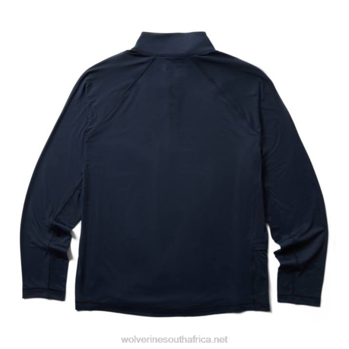 Men Sun-Stop Eco 1/2 Zip VZRN311 Dark Navy Wolverine - Image 2