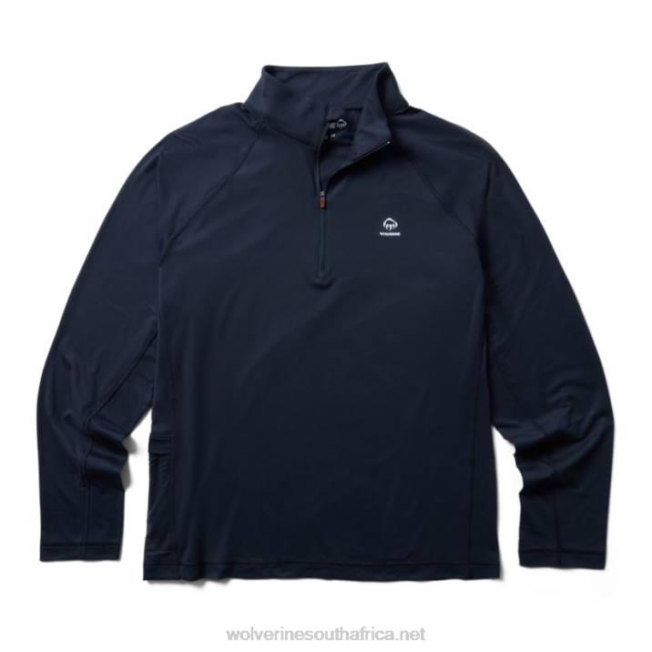 Men Sun-Stop Eco 1/2 Zip VZRN311 Dark Navy Wolverine - Image 1