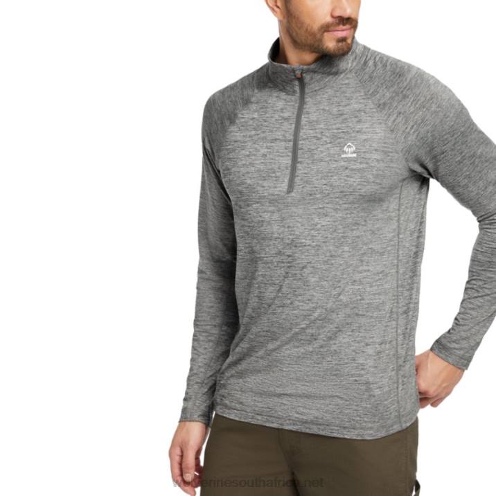 Men Sun-Stop Eco 1/2 Zip VZRN312 Gunmetal Heather Wolverine - Image 2