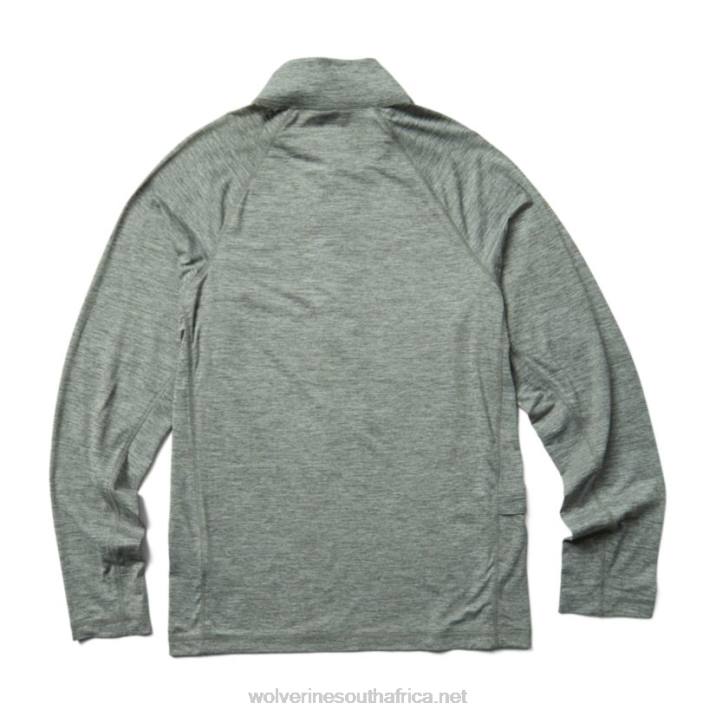 Men Sun-Stop Eco 1/2 Zip VZRN312 Gunmetal Heather Wolverine - Image 3