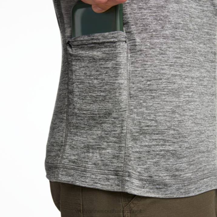 Men Sun-Stop Eco 1/2 Zip VZRN312 Gunmetal Heather Wolverine - Image 4