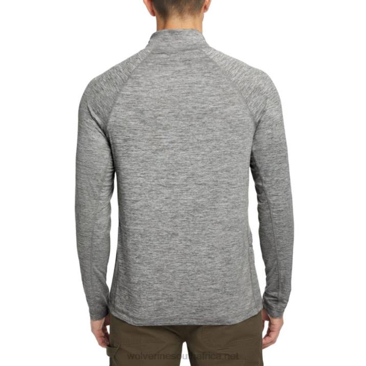 Men Sun-Stop Eco 1/2 Zip VZRN312 Gunmetal Heather Wolverine - Image 6