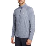 Men Sun-Stop Eco 1/2 Zip VZRN313 Navy Heather Wolverine - Image 2