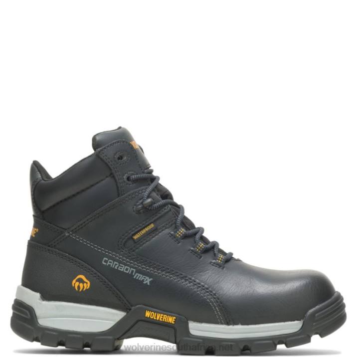 Men Tarmac Waterproof Reflective Composite-Toe 6" Work Boot VZRN142 Black Wolverine - Image 1