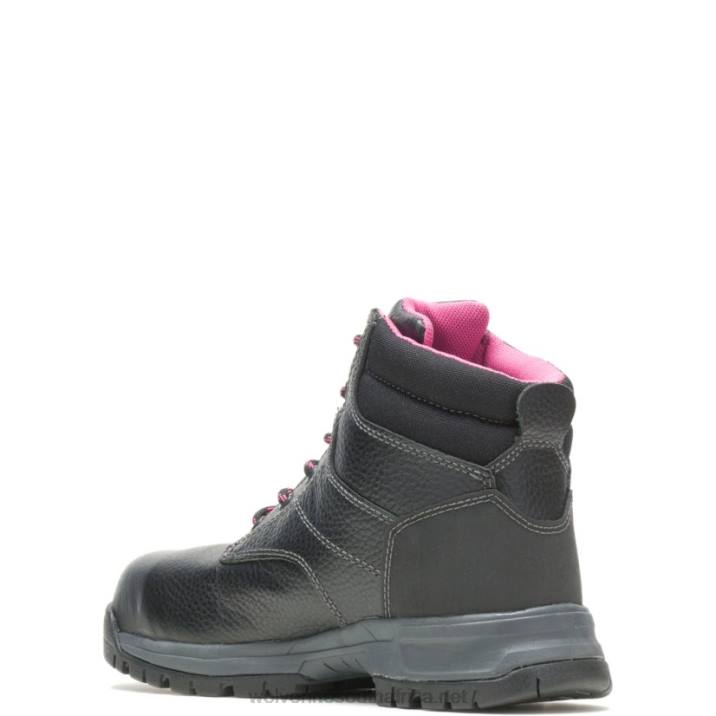 Women Piper Waterproof Composite-Toe 6" Work Boot VZRN103 Black Wolverine - Image 3