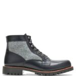 Men Faribault x 1000 Mile Plain-Toe Rugged Boot VZRN223 Black/Grey Wolverine
